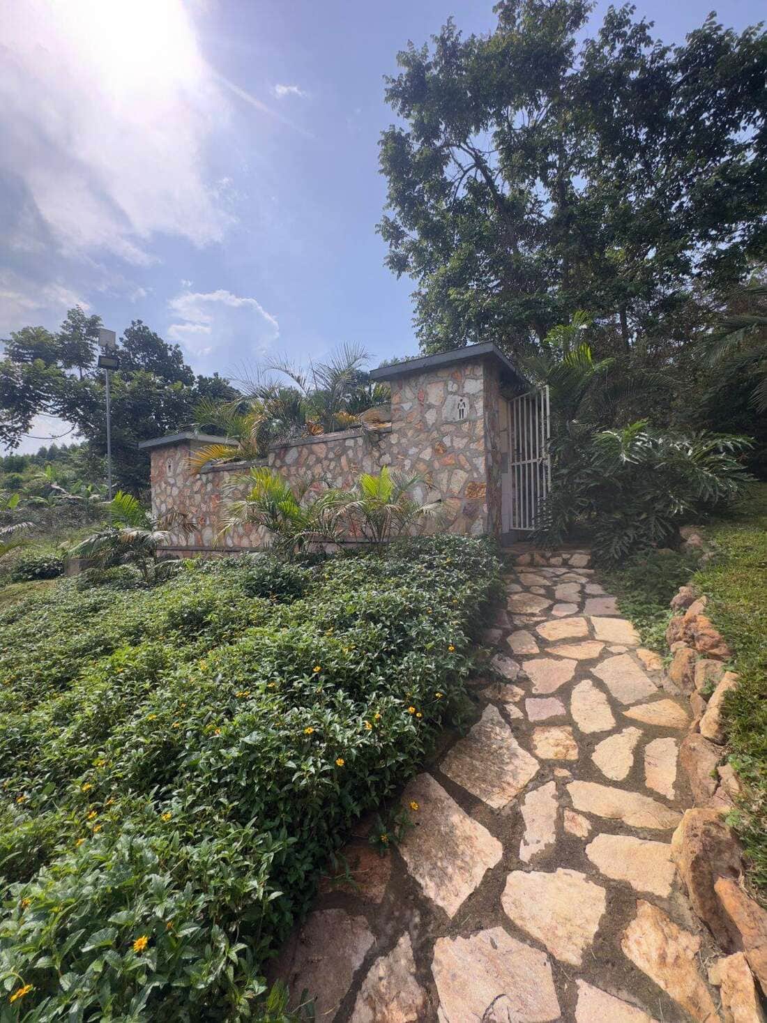 Walking path through the farm grounds